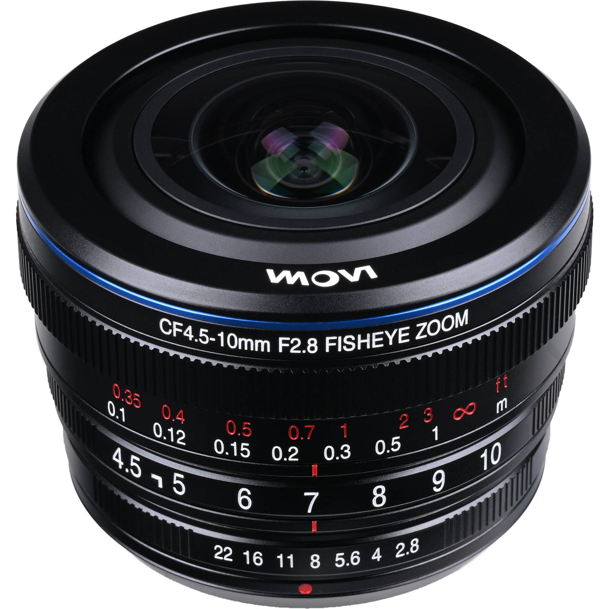 Lente Venus Optics Laowa 4.5-10mm f/2.8 CF Zoom Fisheye - vista frontal