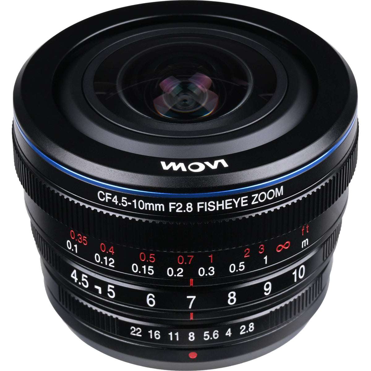 Lente Venus Optics Laowa 4.5-10mm f/2.8 CF Zoom Fisheye - vista frontal