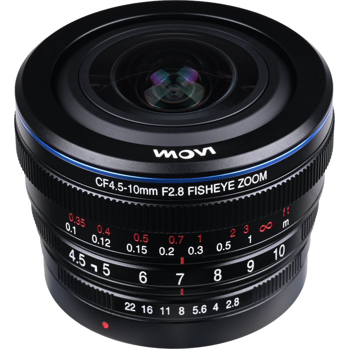 Lente Venus Optics Laowa 4.5-10mm f/2.8 CF Zoom Fisheye - vista frontal