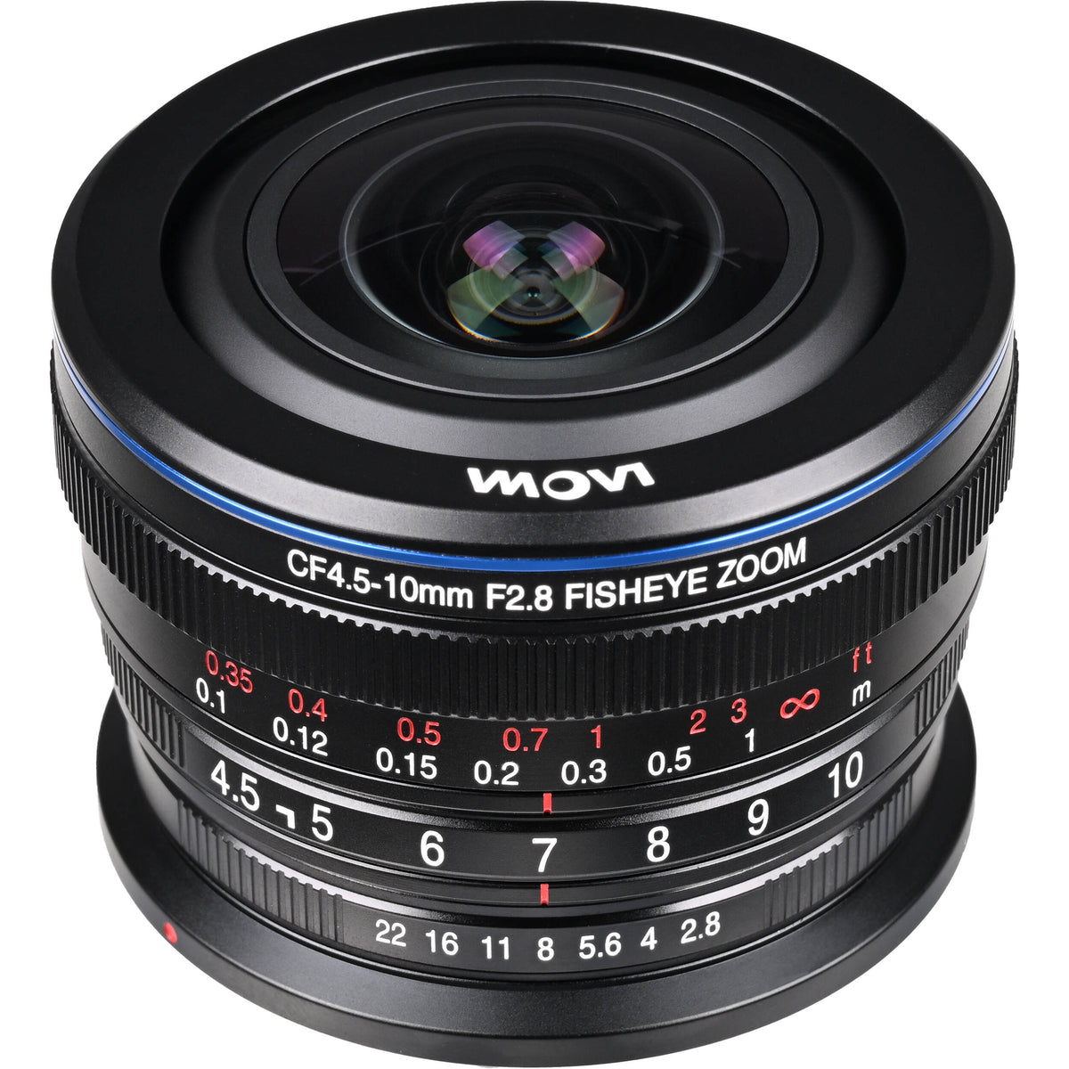 Lente Venus Optics Laowa 4.5-10mm f/2.8 CF Zoom Fisheye - vista frontal