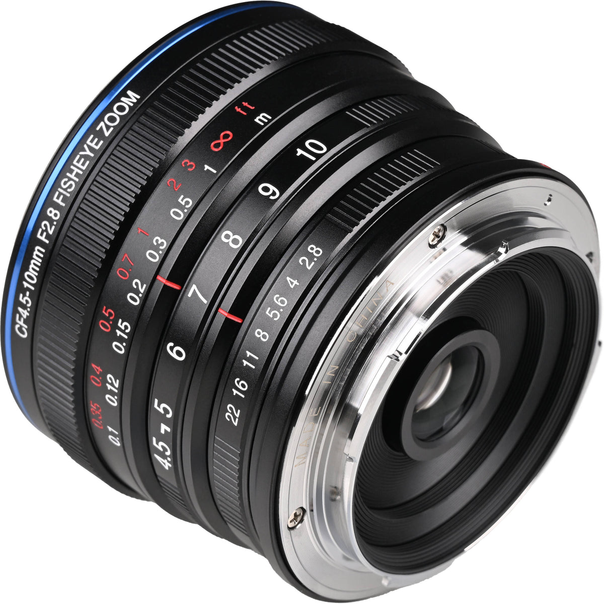 Lente Venus Optics Laowa 4.5-10mm f/2.8 CF Zoom Fisheye - vista lateral
