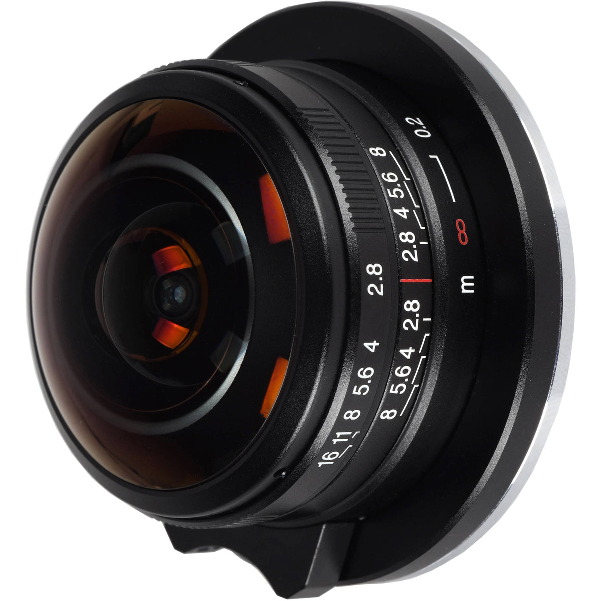 Lente Venus Optics Laowa 4mm f/2.8 Fisheye - vista trasera