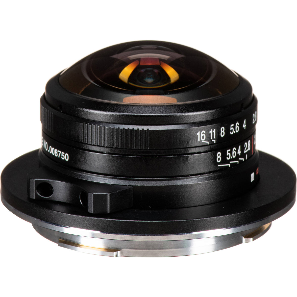 Lente Venus Optics Laowa 4mm f/2.8 Fisheye - vista lateral