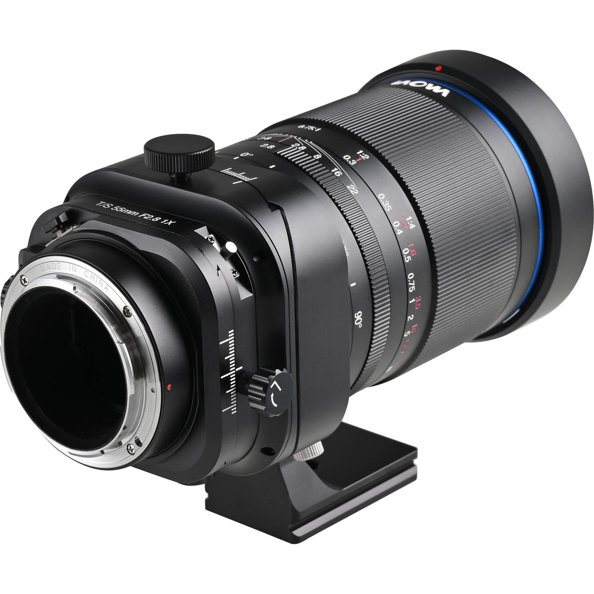 Lente Venus Optics Laowa 55mm f/2.8 Tilt-Shift 1x Macro - vista lateral