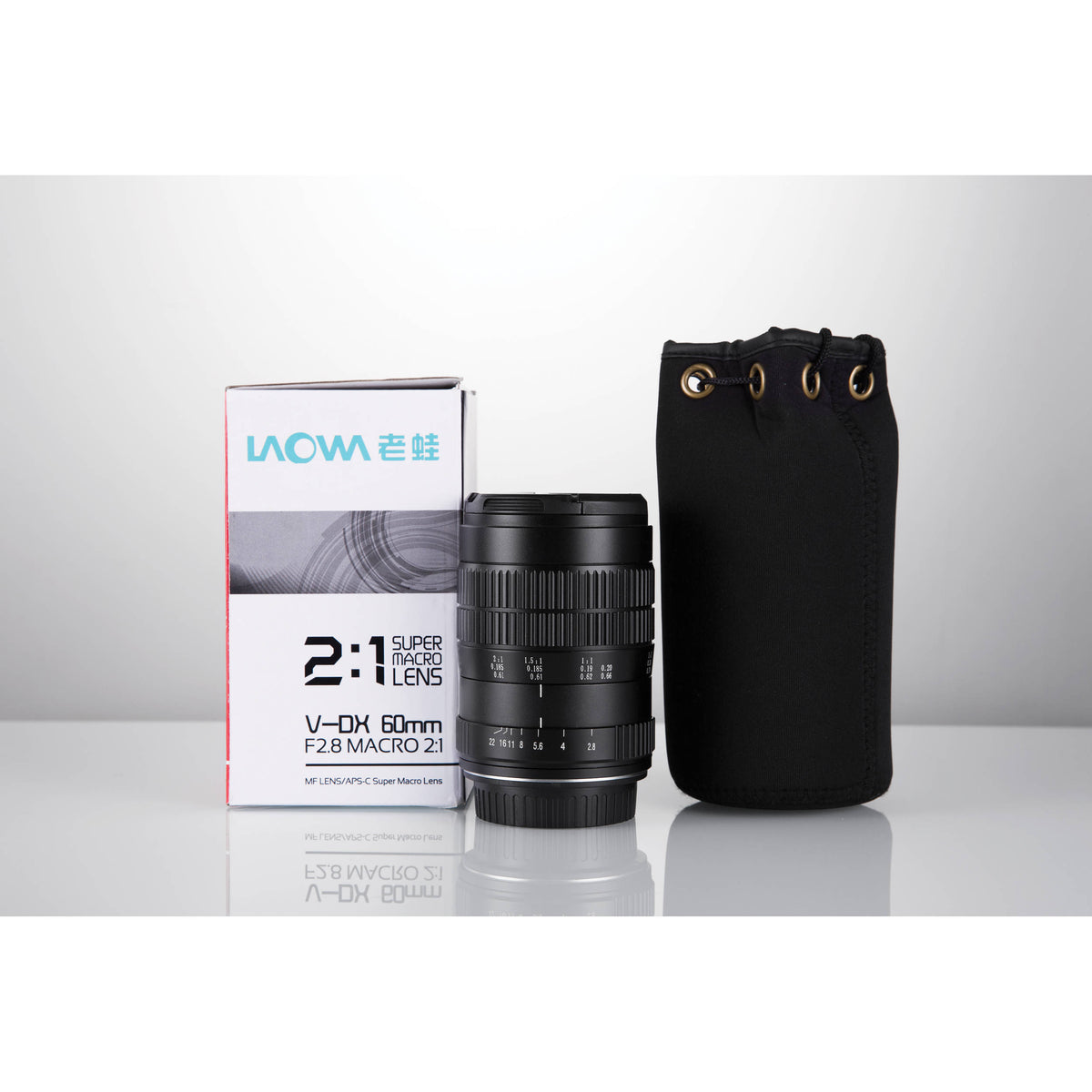 Lente Venus Optics Laowa 60mm f/2.8 2X Ultra-Macro - contenido de la caja