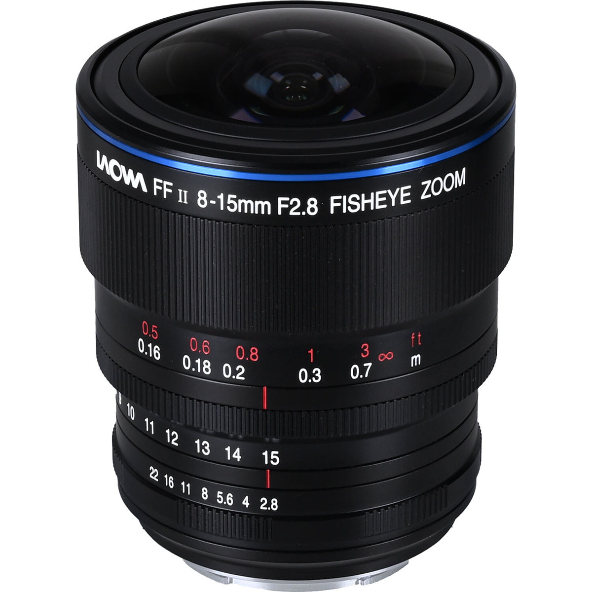 Lente Venus Optics Laowa 8-15mm f/2.8 Fisheye - vista frontal