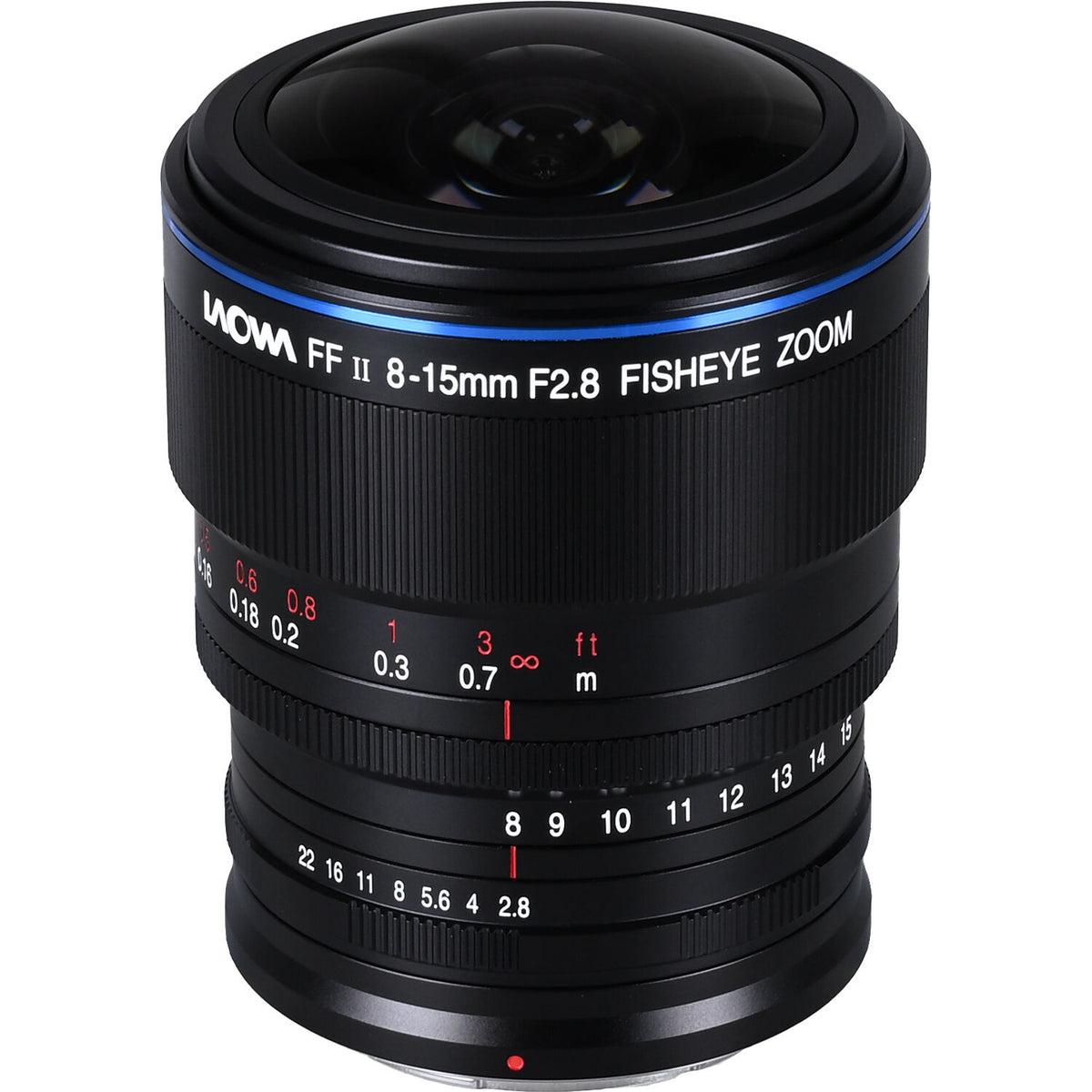 Lente Venus Optics Laowa 8-15mm f/2.8 Fisheye - vista frontal