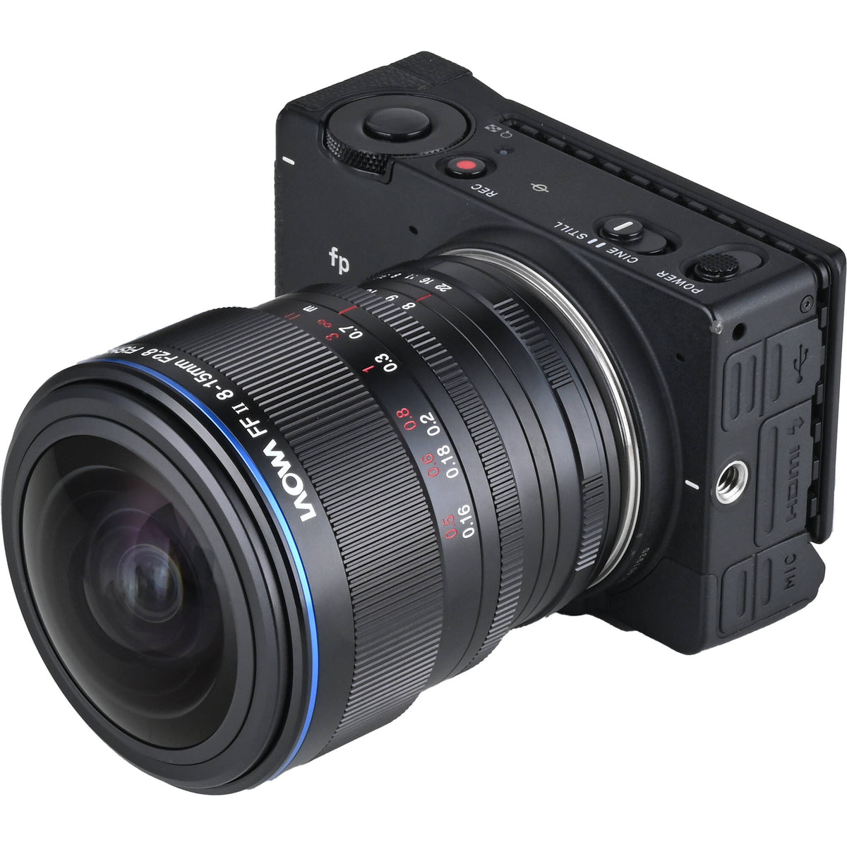 Lente Venus Optics Laowa 8-15mm f/2.8 Fisheye - contenido de la caja