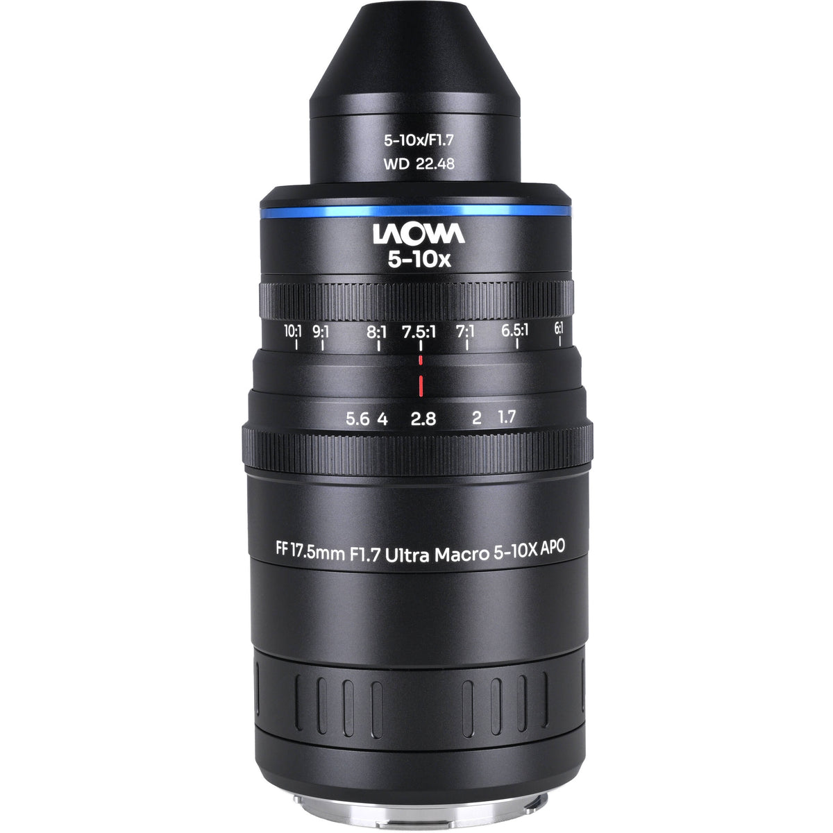 Lente Venus Optics Laowa Aksen 17.5mm f/1.7 5-10x Ultra Macro APO - vista lateral