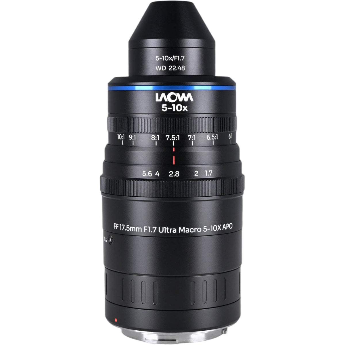 Lente Venus Optics Laowa Aksen 17.5mm f/1.7 5-10x Ultra Macro APO - vista lateral