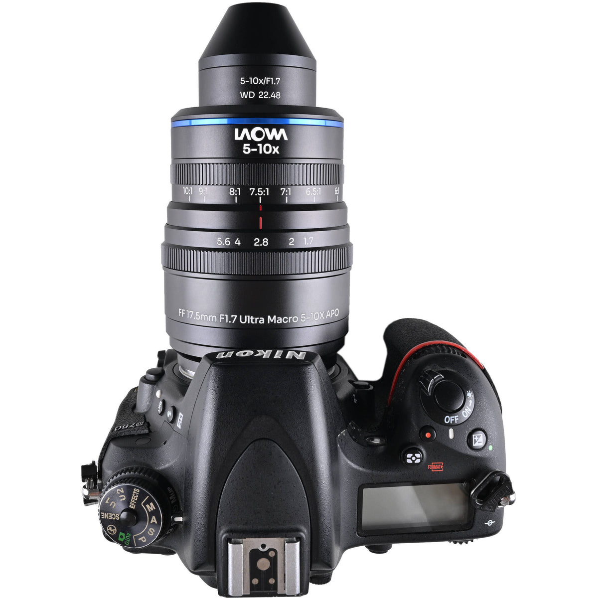 Lente Venus Optics Laowa Aksen 17.5mm f/1.7 5-10x Ultra Macro APO - en uso