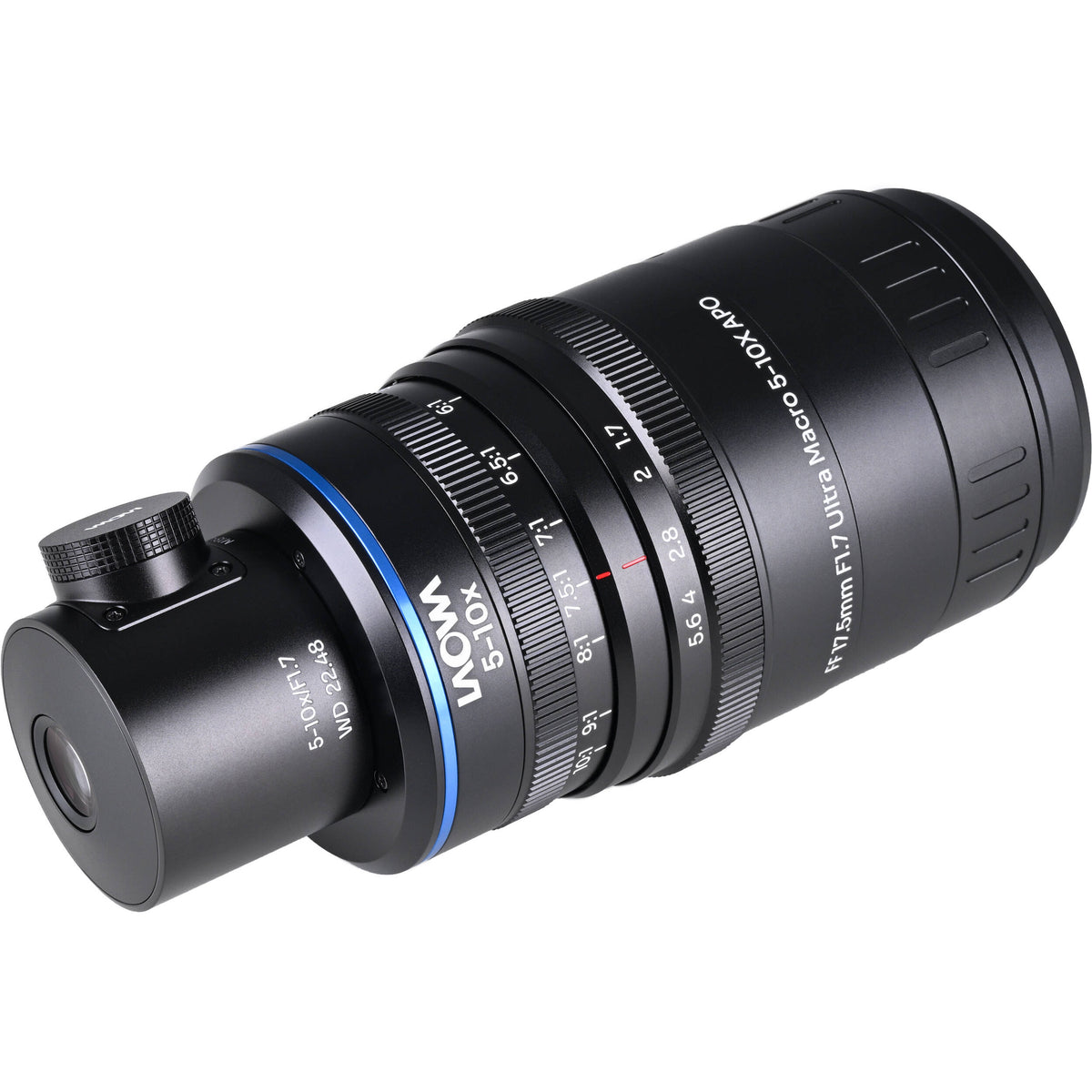Lente Venus Optics Laowa Aksen 17.5mm f/1.7 5-10x Ultra Macro APO con Coaxial Illumination - vista trasera