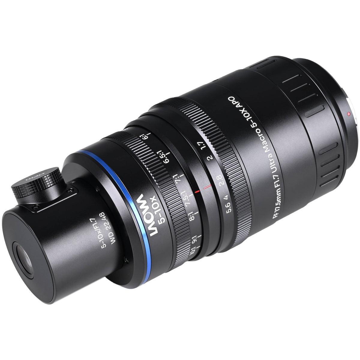 Lente Venus Optics Laowa Aksen 17.5mm f/1.7 5-10x Ultra Macro APO con Coaxial Illumination - vista trasera