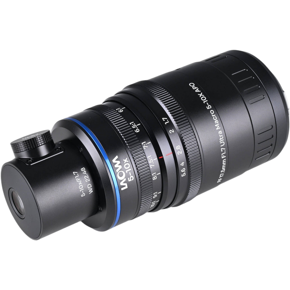Lente Venus Optics Laowa Aksen 17.5mm f/1.7 5-10x Ultra Macro APO con Coaxial Illumination - vista trasera