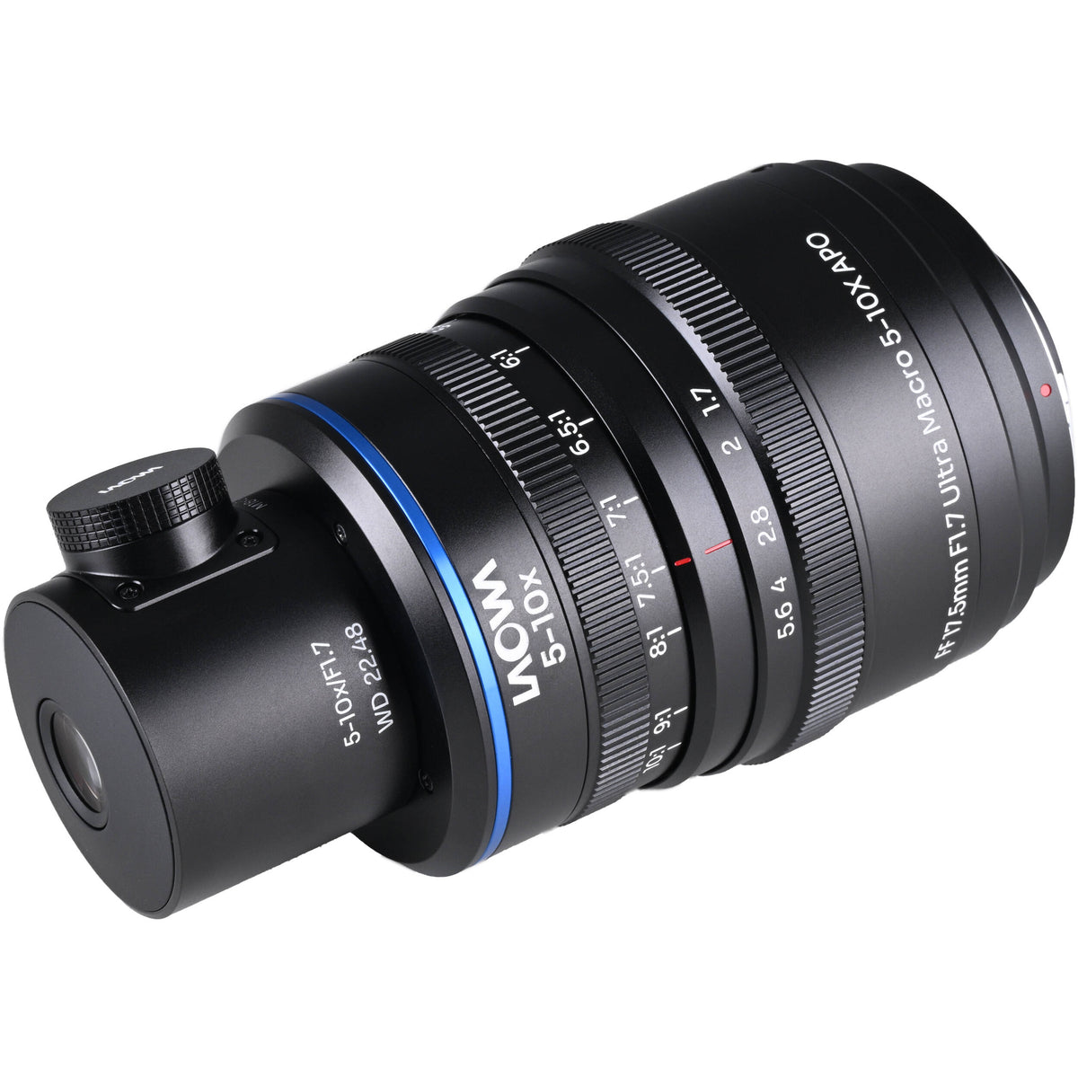 Lente Venus Optics Laowa Aksen 17.5mm f/1.7 5-10x Ultra Macro APO con Coaxial Illumination - vista trasera