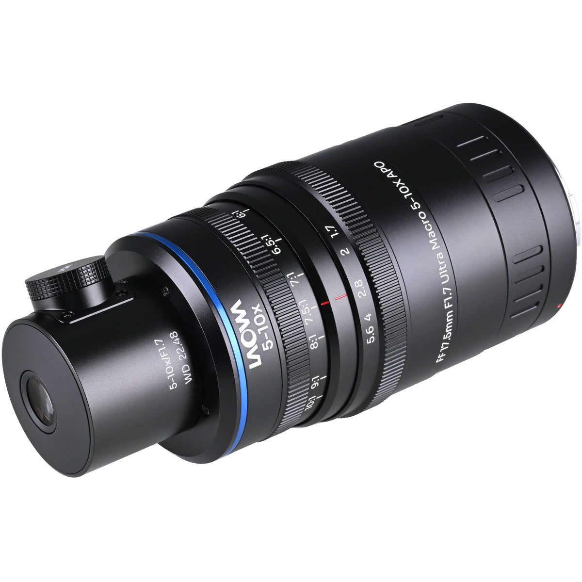 Lente Venus Optics Laowa Aksen 17.5mm f/1.7 5-10x Ultra Macro APO con Coaxial Illumination - vista trasera