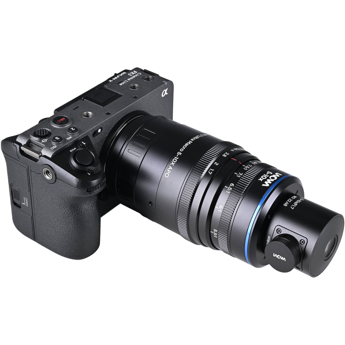 Lente Venus Optics Laowa Aksen 17.5mm f/1.7 5-10x Ultra Macro APO con Coaxial Illumination - detalle