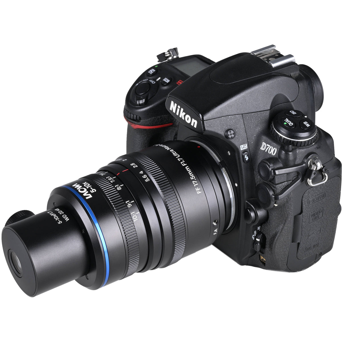Lente Venus Optics Laowa Aksen 17.5mm f/1.7 5-10x Ultra Macro APO con Coaxial Illumination - contenido de la caja