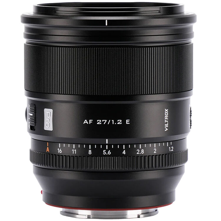 Lente Viltrox 27mm f/1.2 - vista frontal