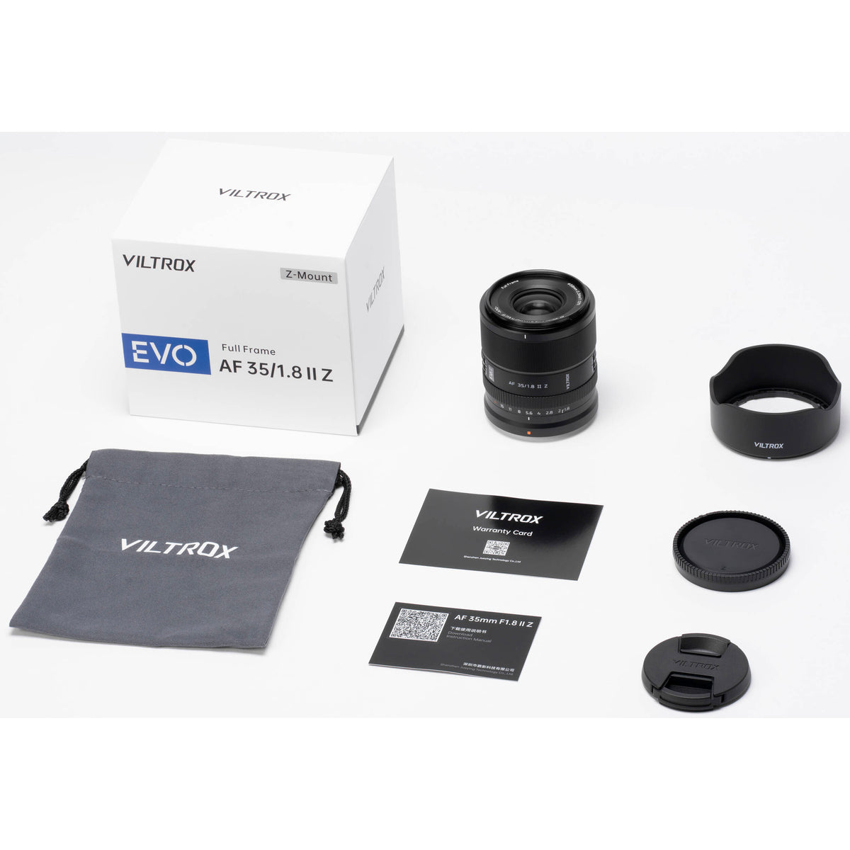 Lente Viltrox 35mm f/1.8 II EVO - contenido de la caja