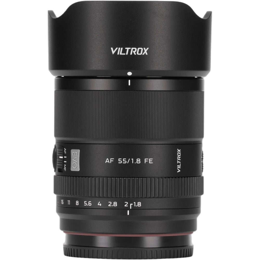 Lente Viltrox 55mm f/1.8 EVO - vista frontal
