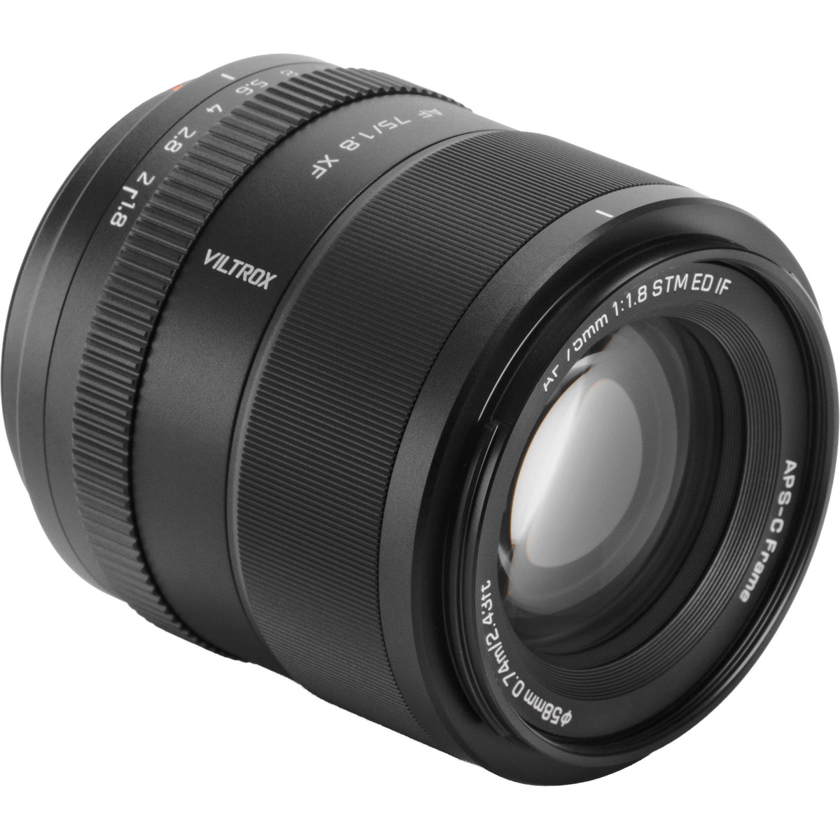 Lente Viltrox 75mm f/1.8 EVO AF - vista lateral