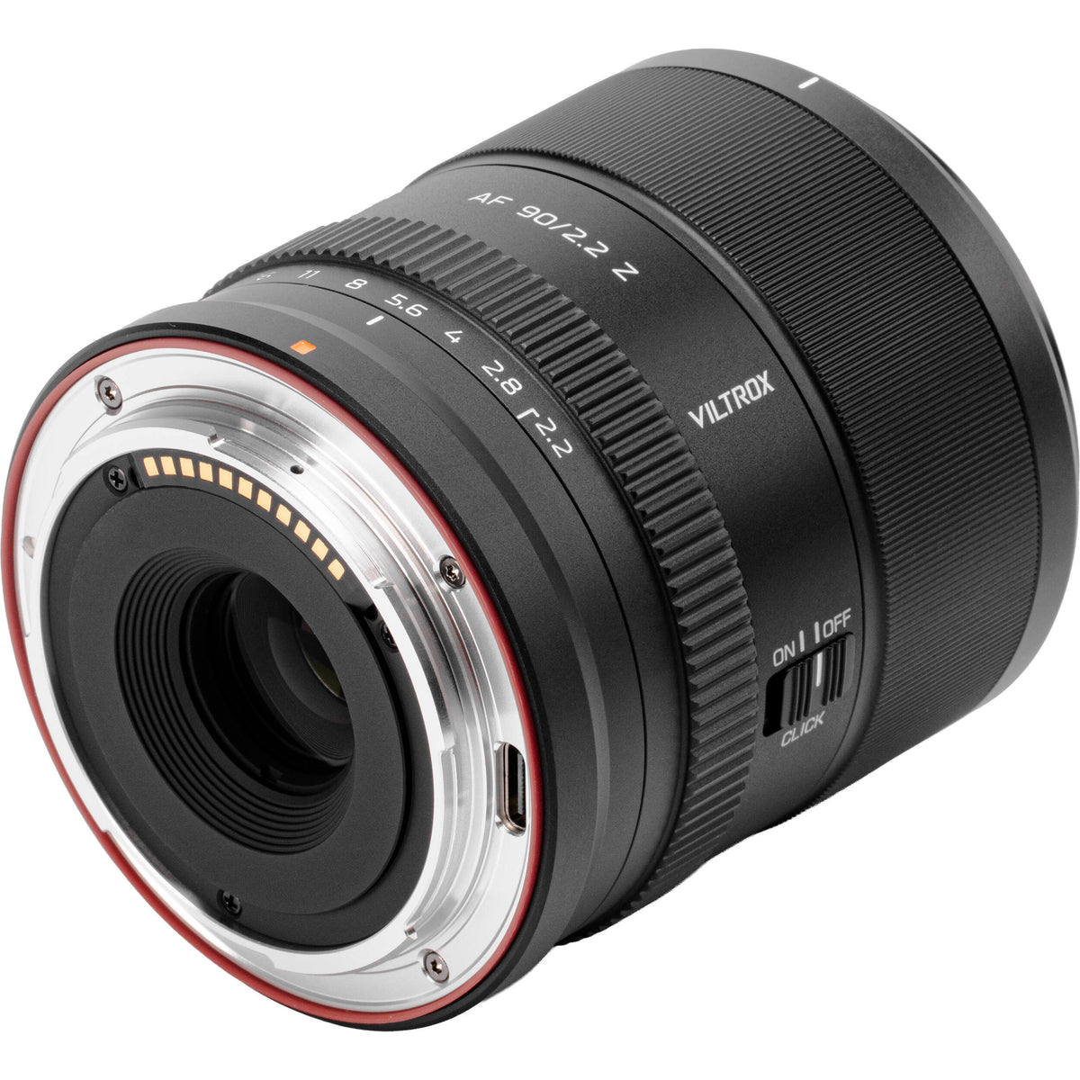 Lente Viltrox 90mm f/2.2 EVO AF - vista frontal