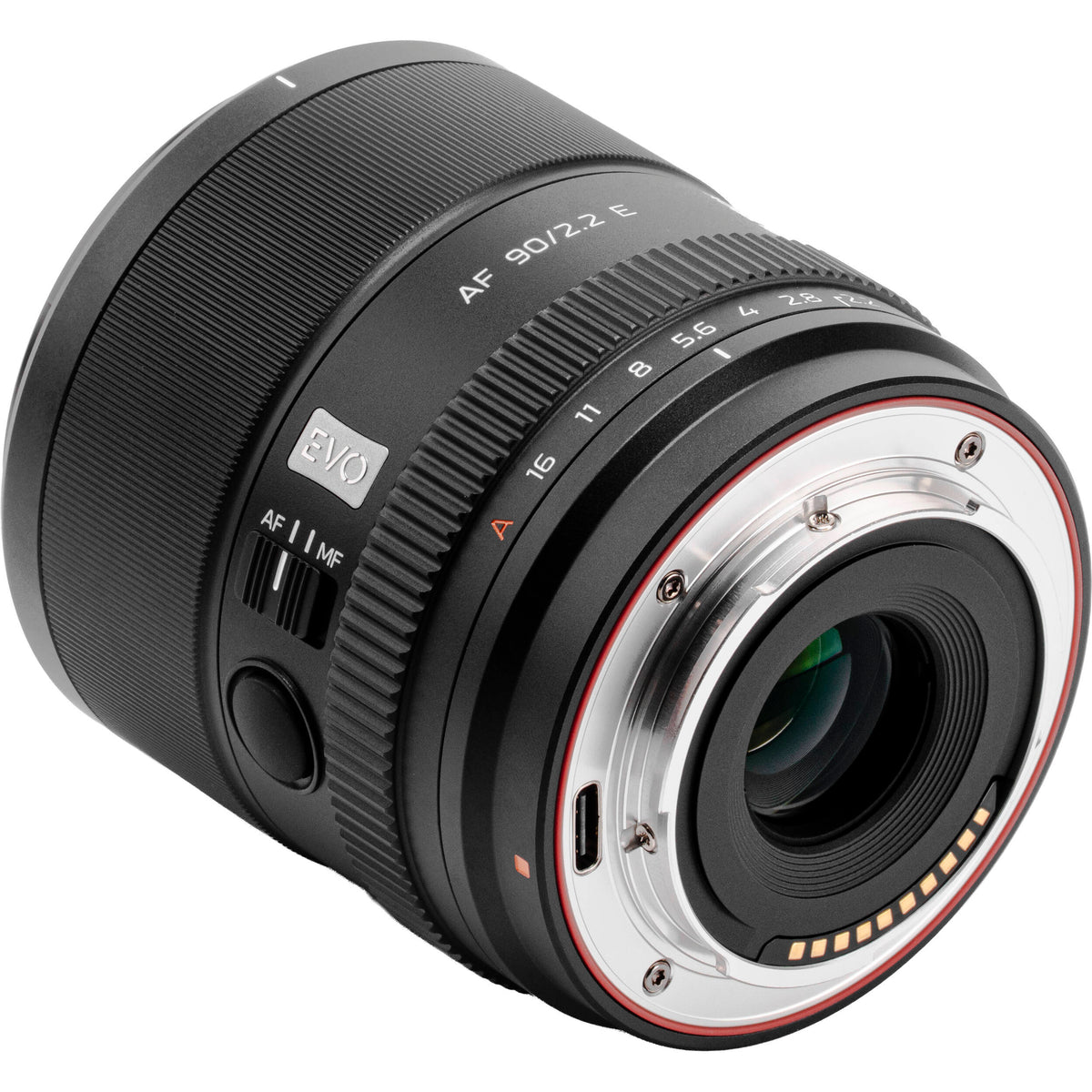 Lente Viltrox 90mm f/2.2 EVO AF - vista frontal