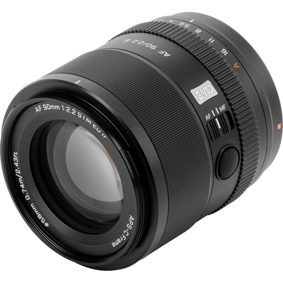 Lente Viltrox 90mm f/2.2 EVO AF - vista trasera