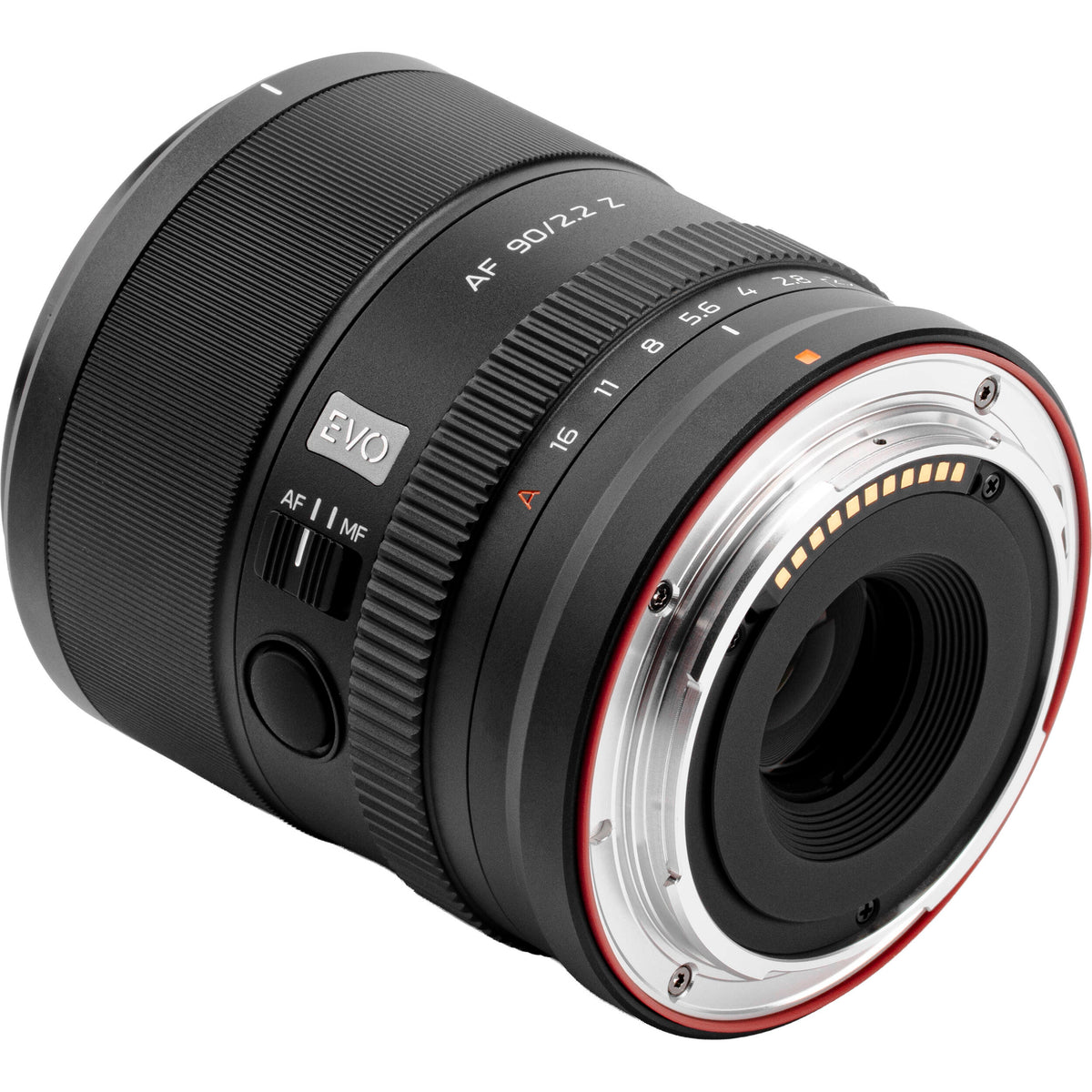 Lente Viltrox 90mm f/2.2 EVO AF - vista lateral