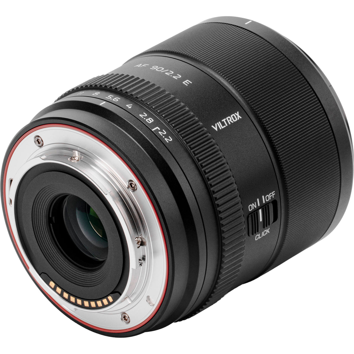 Lente Viltrox 90mm f/2.2 EVO AF - vista lateral