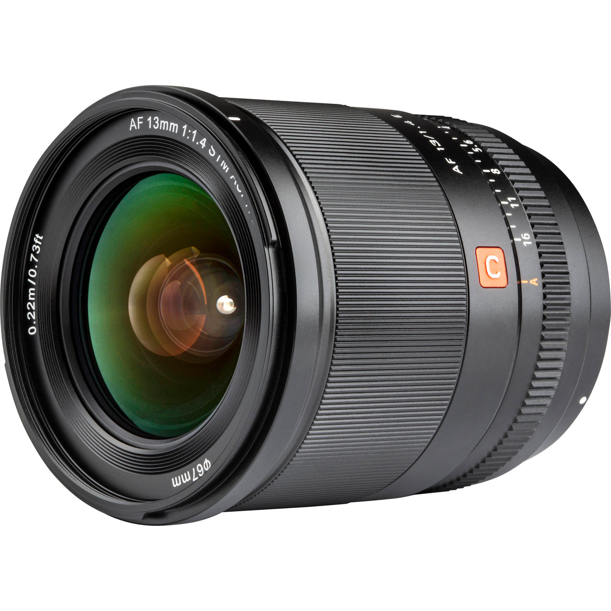 Lente Viltrox AF 13mm f/1.4 - vista frontal