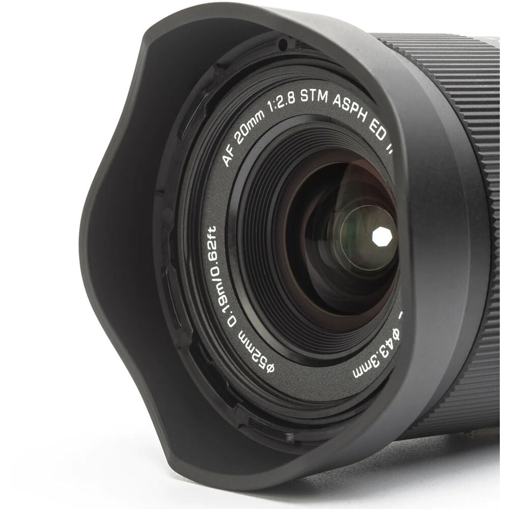 Lente Viltrox AF 20mm f/2.8 FE (Negro) - vista lateral