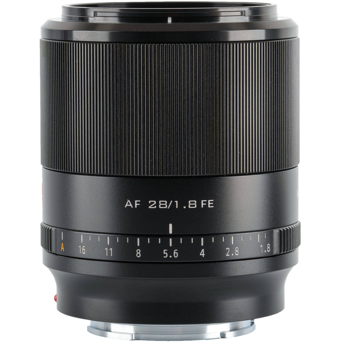 Lente Viltrox AF 28mm f/1.8 - vista frontal