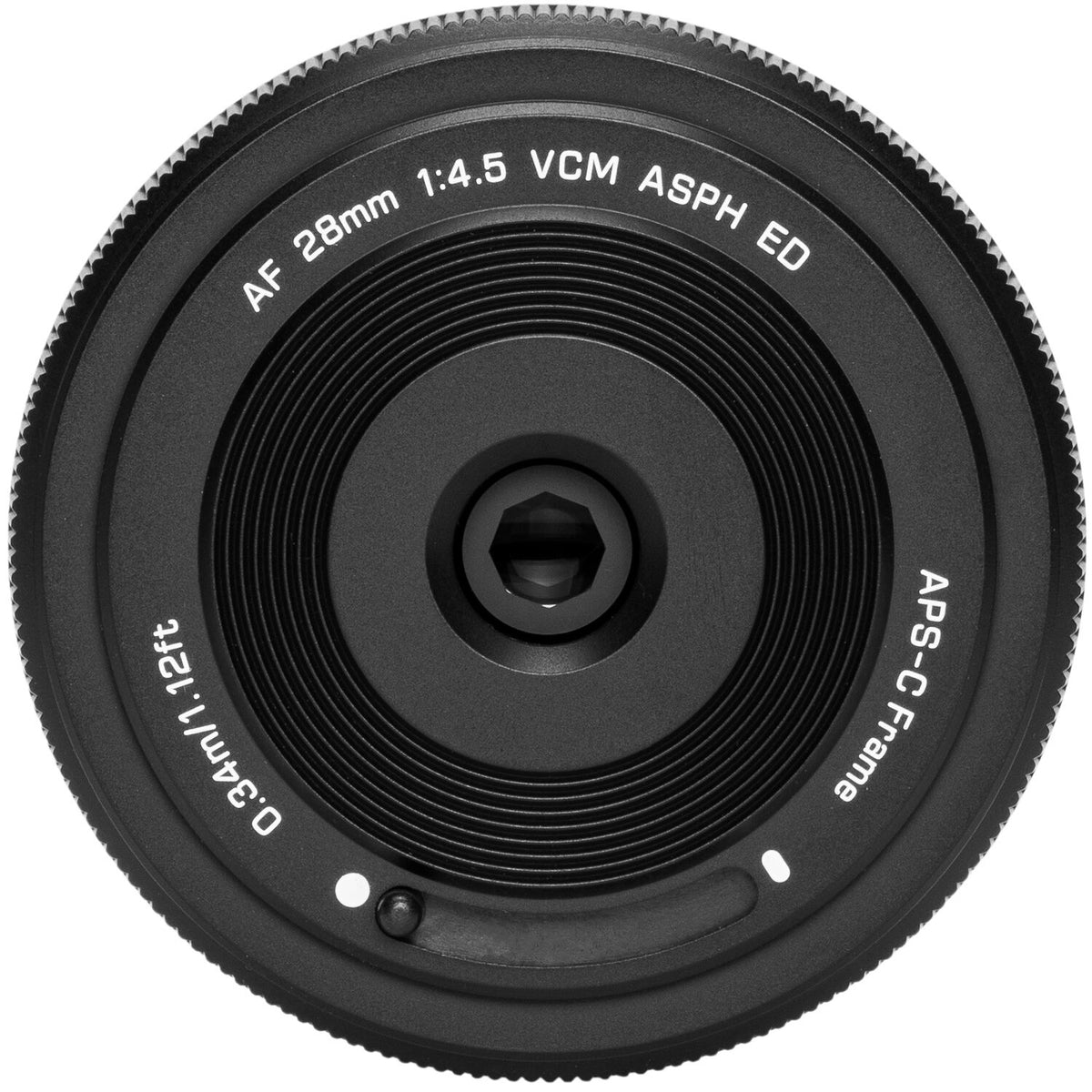 Lente Viltrox AF 28mm f/4.5 XF - vista frontal