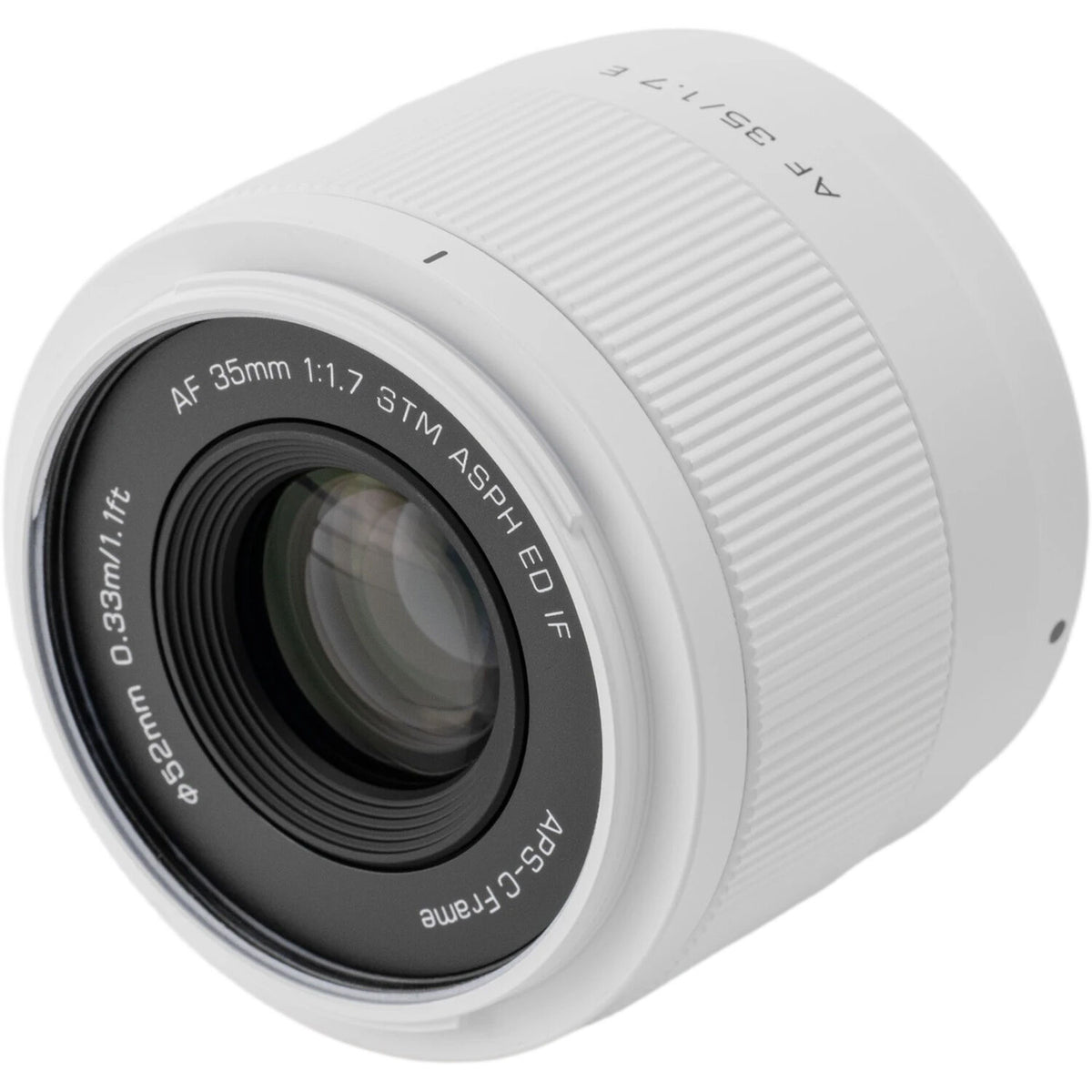 Lente Viltrox AF 35mm f/1.7 E (Blanco) - vista lateral