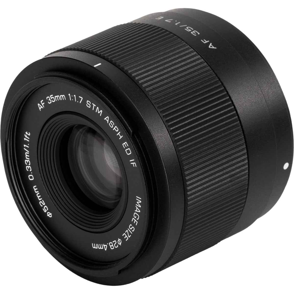 Lente Viltrox AF 35mm f/1.7 E (Negro) - vista lateral