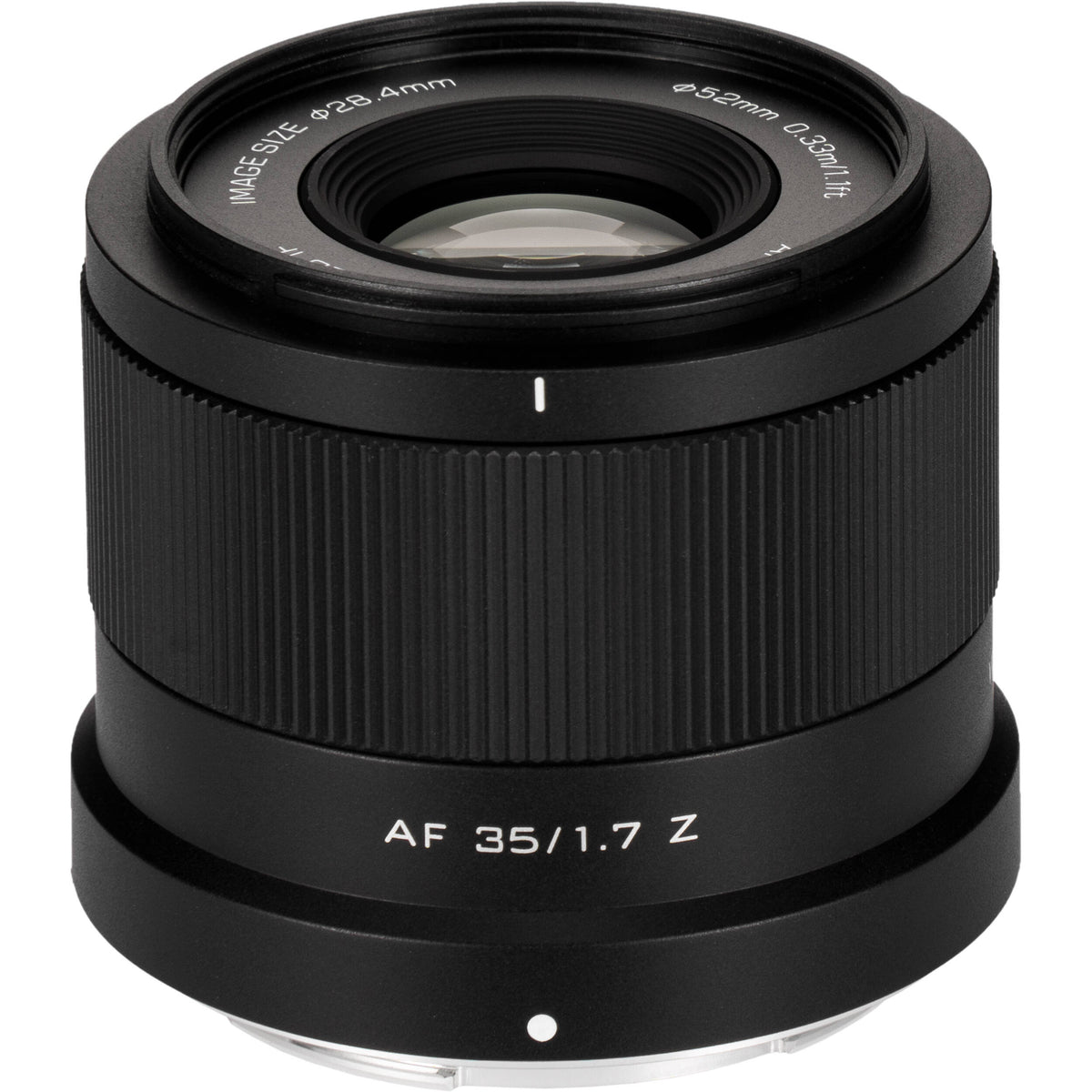 Lente Viltrox AF 35mm f/1.7 Z - vista frontal