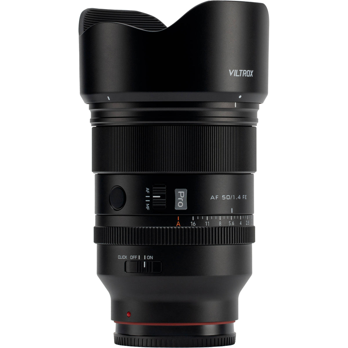 Lente Viltrox AF 50mm f/1.4 FE - vista frontal