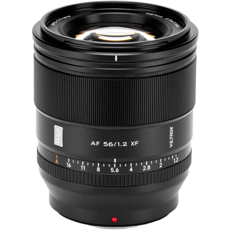 Lente Viltrox AF 56mm f/1.2 Pro XF - vista frontal