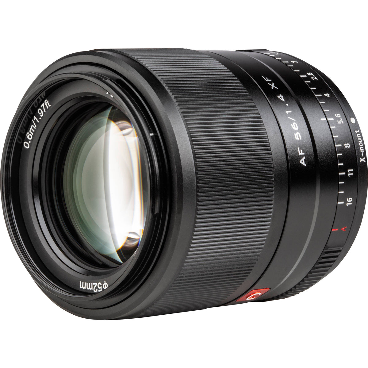 Lente Viltrox AF 56mm f/1.4 XF Lens for FUJIFILM X (Negro) - vista frontal