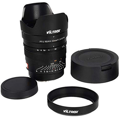 Lente Viltrox PFU RBMH 20mm f/1.8 ASPH - vista lateral