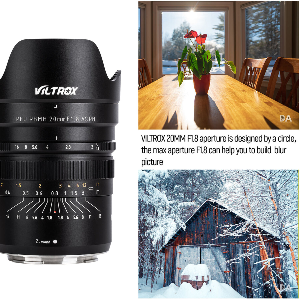 Lente Viltrox PFU RBMH 20mm f/1.8 ASPH Lens for Nikon Z - en uso