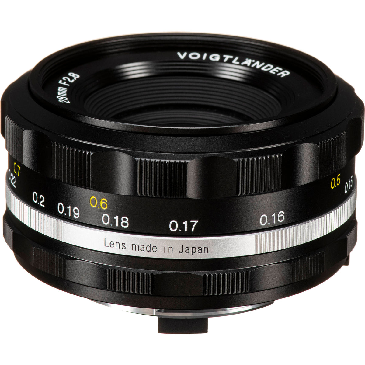 Lente Voigtlander 28mm f/2.8 Color-Skopar SLIIs para Nikon (Negro Rim) - vista trasera