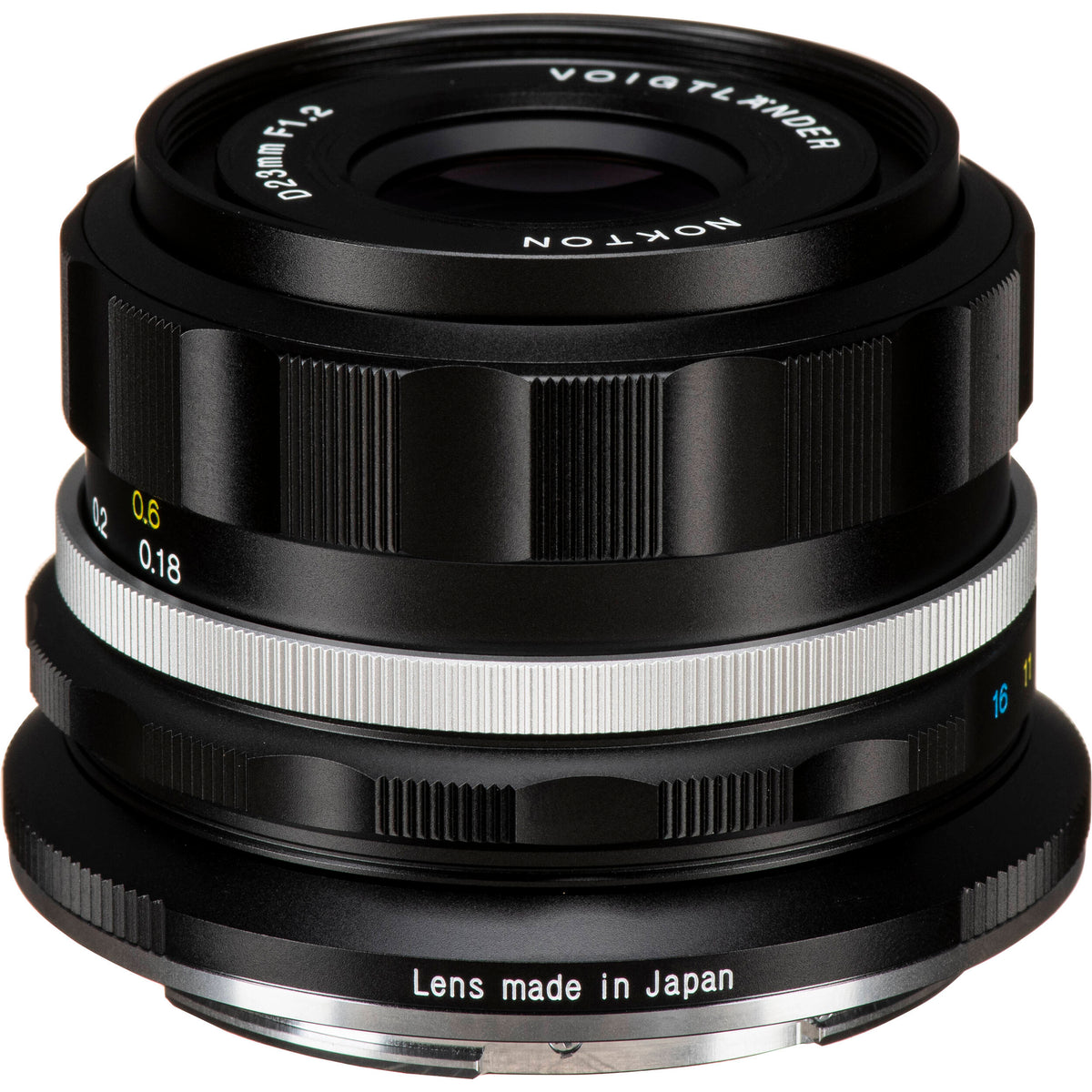 Lente Voigtlander Nokton 23mm f/1.2 Aspherical (Negro) - vista trasera