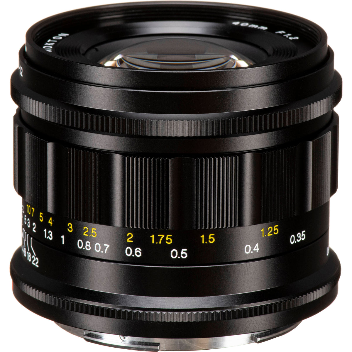 Lente Voigtlander NOKTON 40mm f/1.2 Aspherical - vista frontal