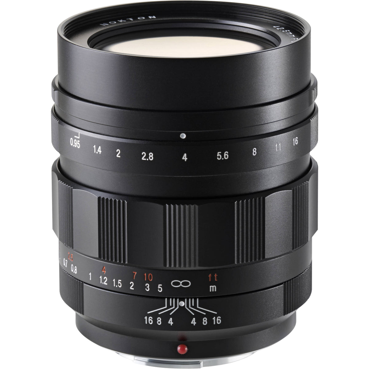 Lente Voigtlander Nokton 42.5mm f/0.95 - vista frontal