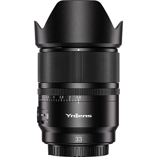 Lente Yongnuo YN 33mm f/1.4 DA DSM WL Pro - vista lateral