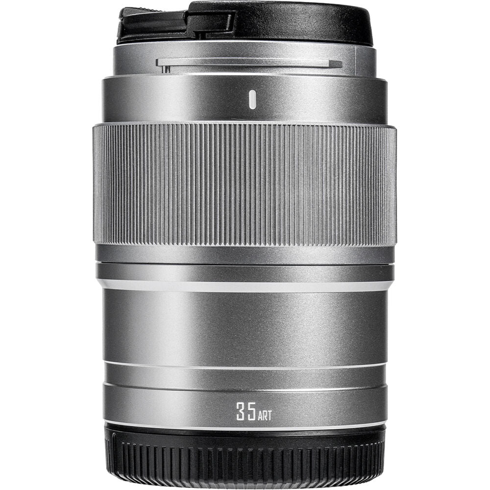 Lente Yongnuo YN 35mm f/1.8S DA ART (Plateado) - vista lateral