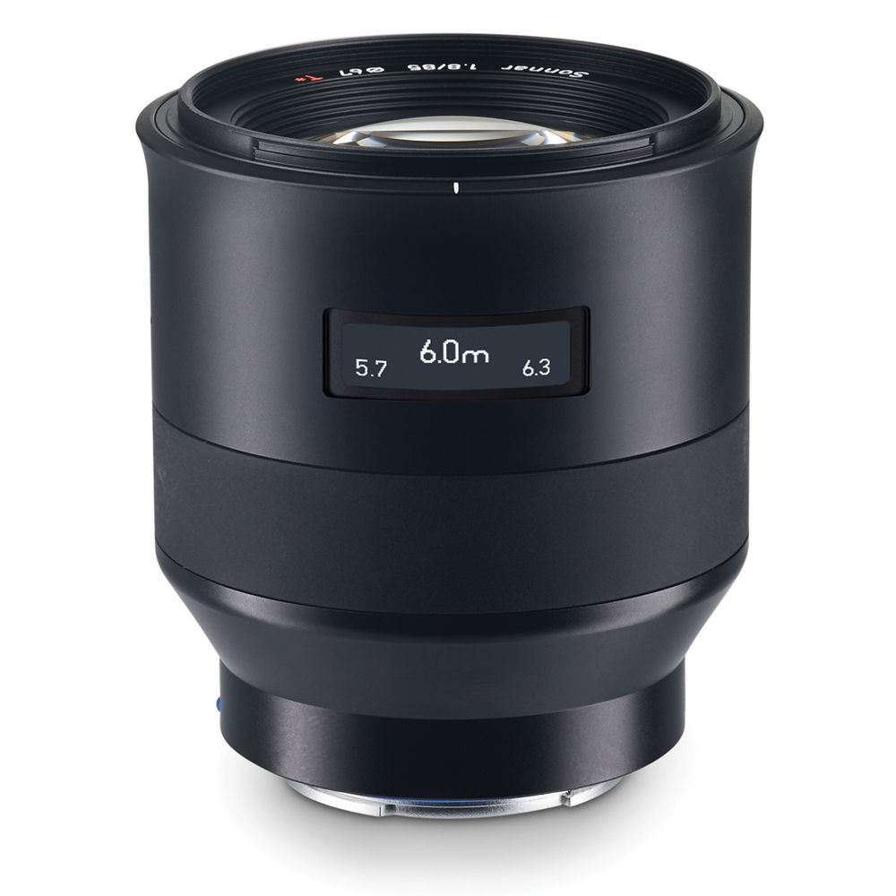 Lente Zeiss Batis 85mm f/1.8 - vista frontal